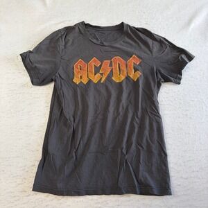 AC/DC Graphic‎ T-Shirt Mens Medium Charcoal Grey Band Tee Short Sleeve Rock